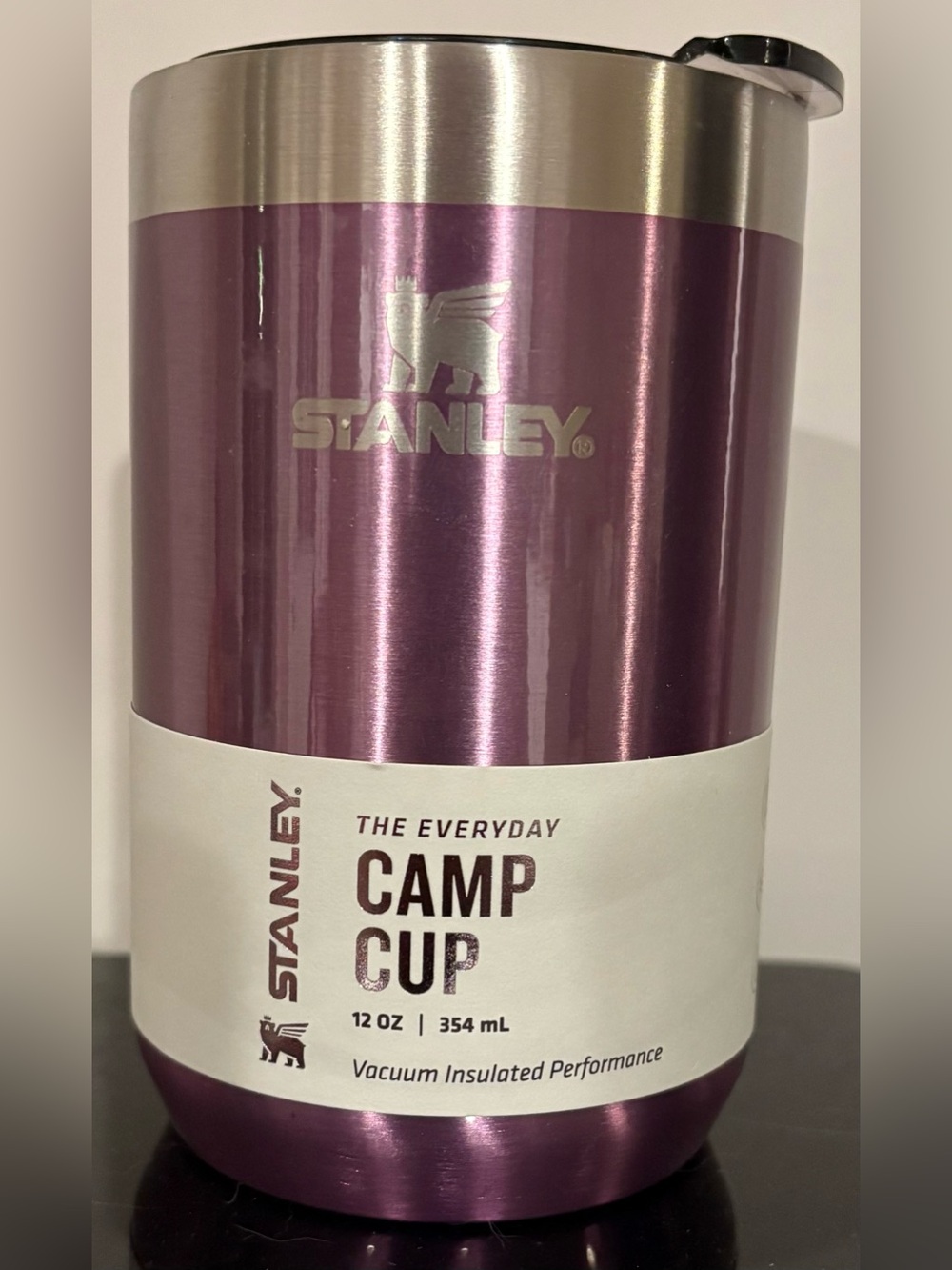 Stanley Purple Stainless Trim Camp Cup-12 oz